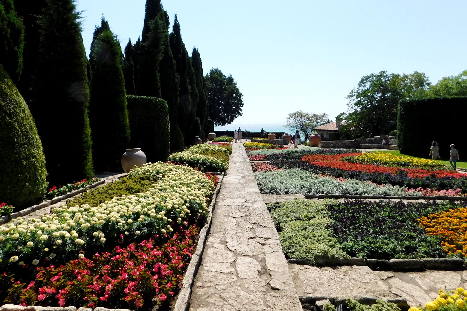 Flower beds in the Balchik Botanical Garden