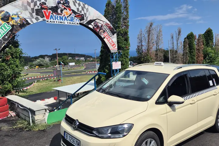 Taxi at the Varna Karting Track entrance